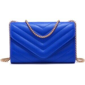 ⚡ Women's Blue Stylish Evening Clutch Chain Shoulder Strap Crossbody Bag